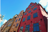 Historische Kaufmannshuser am Stortorget, dem "Groen Platz" in der Altstadt Stockholms